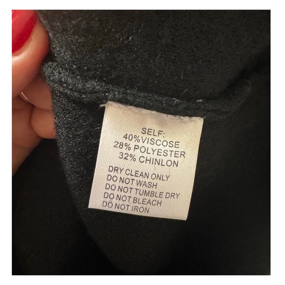 PINCH NWT Double Pocket Sweater Black Dress Women's Small Mock Neck - Picture 6 of 6